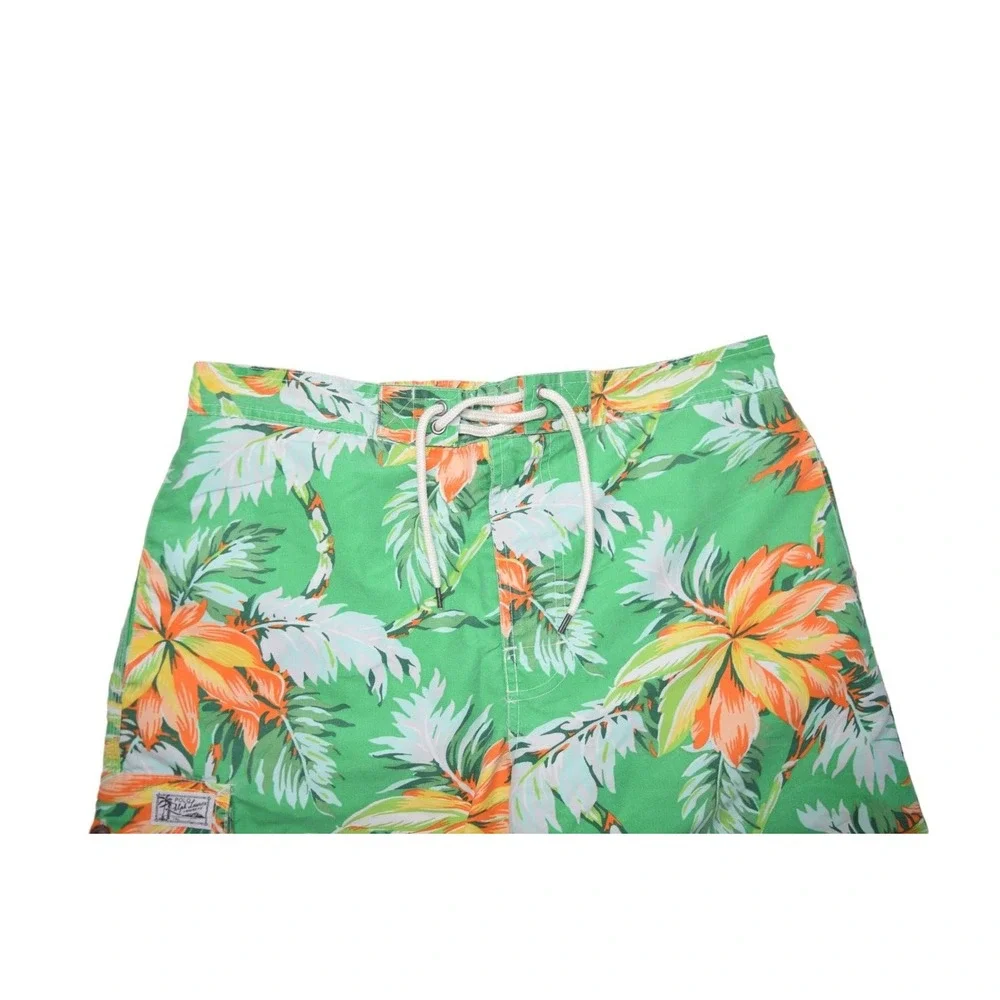 Polo Ralph Lauren Shorts Mens Large Swim Trunks Floral Hawaiian Beach Mesh Lined